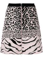 Stella Mccartney Animal Pattern Knitted Skirt - Black