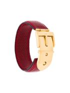 Gucci Pre-owned Buckle Belt Bracelet - Red