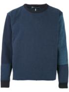 Longjourney - Patched Sweatshirt - Men - Cotton/nylon - L, Blue, Cotton/nylon
