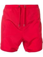 Neil Barrett Block Stripe Swim Shorts - Red