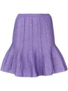 Alberta Ferretti Lamé Ruffled Mini Skirt - Pink & Purple