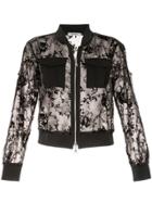 Guild Prime Sheer Cropped Bomber Jacket - Black