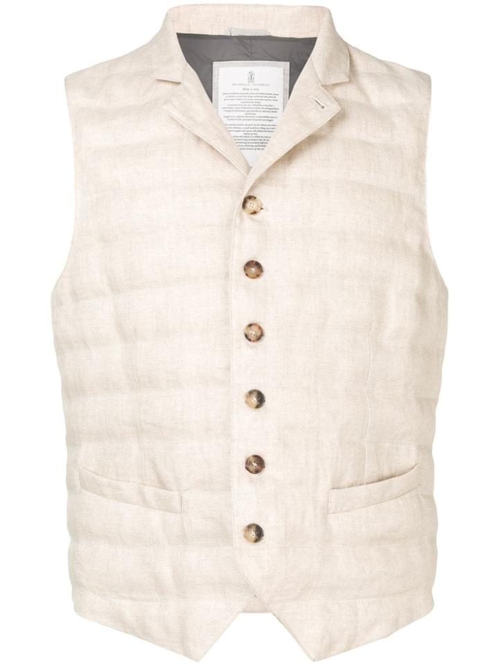 Brunello Cucinelli Ribbed Waistcoat - Neutrals