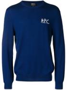 A.p.c. Branded Jumper - Blue