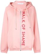 Walk Of Shame Logo Print Hooded Jacket - Pink