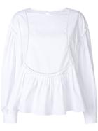 Alberta Ferretti Frill Seam Top - White