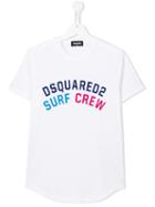 Dsquared2 Kids Surf Crew T-shirt, Boy's, Size: 14 Yrs, White
