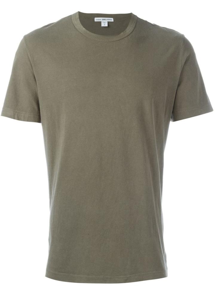 James Perse Crew Neck T-shirt, Men's, Size: 1, Green, Cotton