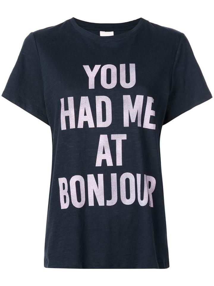 Cinq A Sept You Had Me At Bonjour T-shirt - Blue