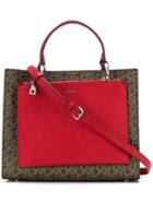 Dkny Logo Print Tote - Brown