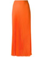 Haider Ackermann - Long Pleated Skirt - Women - Polyester - 40, Women's, Yellow/orange, Polyester