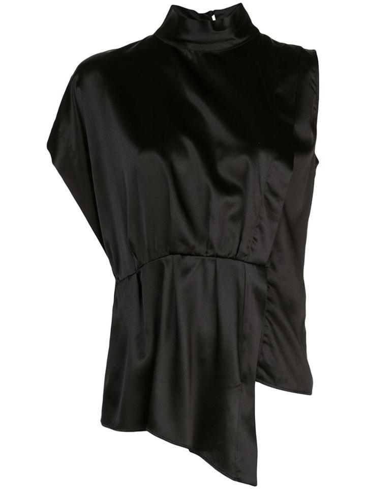 Federica Tosi High Standing Collar Shirt - Black