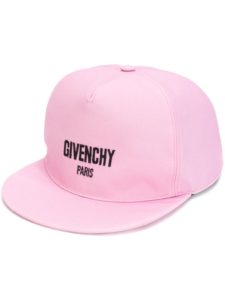 Givenchy Logo Embroidered Hat - Pink & Purple