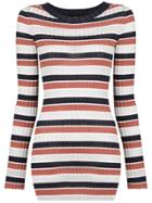 Apiece Apart Striped Slim Fit Sweater - Brown