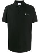 Burberry Polo Logo Print Top - Black