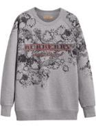 Burberry Doodle Print Jersey Sweatshirt - Grey