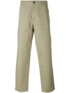 Maison Kitsuné Loose Fit Trousers, Men's, Size: 30, Nude/neutrals, Cotton/linen/flax
