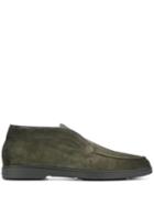 Santoni Suede Ankle Boots - Green