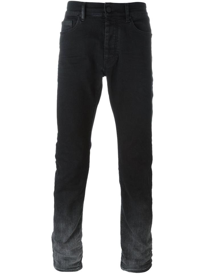 Marcelo Burlon County Of Milan Slim Fit Jeans, Men's, Size: 30, Black, Cotton/polyester/spandex/elastane