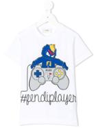 Fendi Kids Monster Shortsleeved T-shirt - White