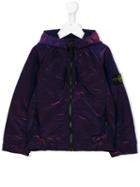 Stone Island Kids Printed Raincoat, Boy's, Size: 10 Yrs, Pink/purple