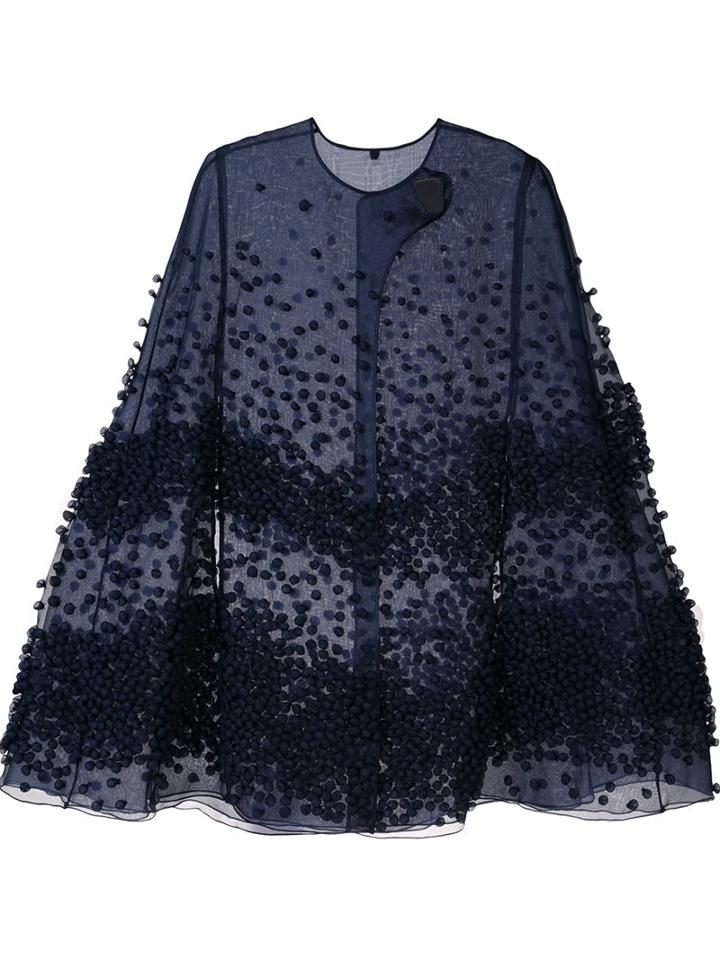 Roksanda Textured Cape, Women's, Size: 10, Blue, Silk