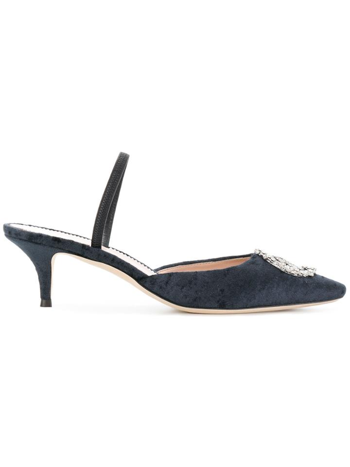 Giuseppe Zanotti Design Hill Slingback Logo Pumps - Black