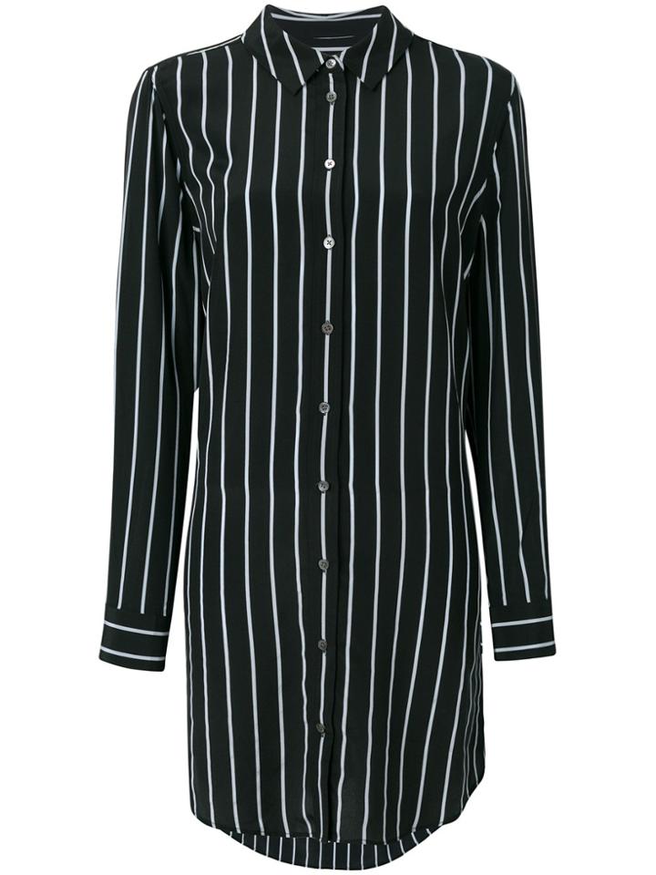 Equipment Striped Shirt Dress - Black