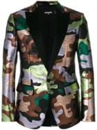 Dsquared2 Metallic Camouflage Patterned Blazer - Multicolour