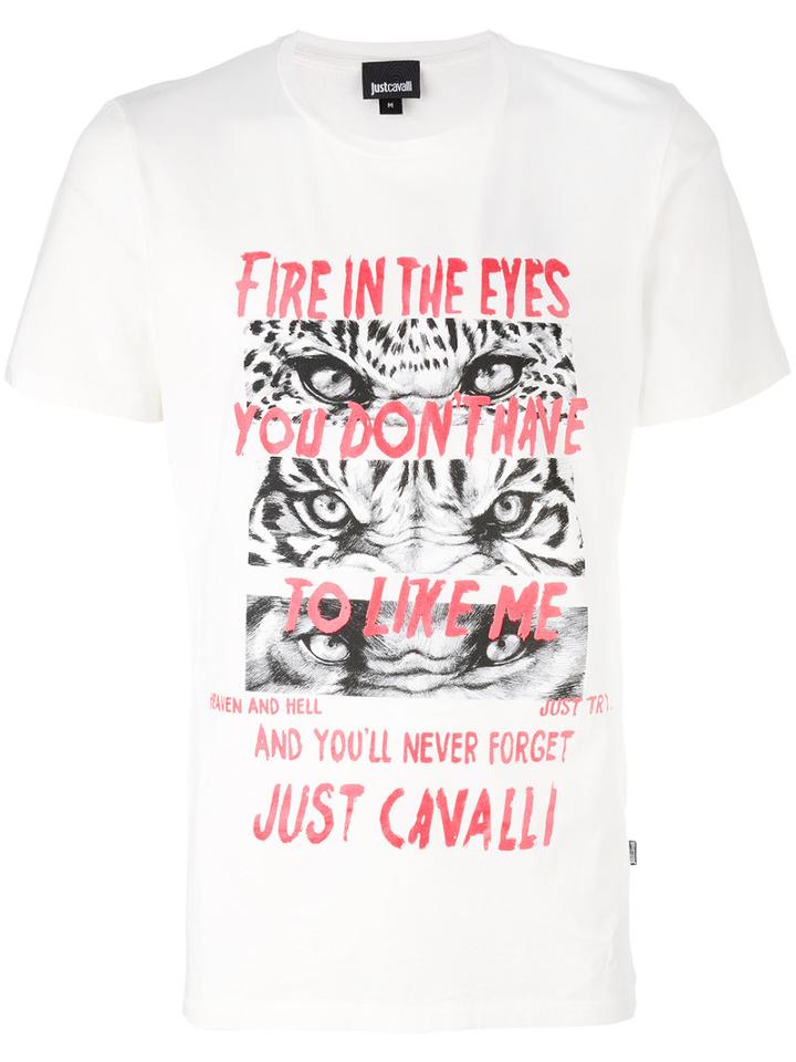 Printed T-shirt - Men - Cotton - Xxl, White, Cotton, Just Cavalli