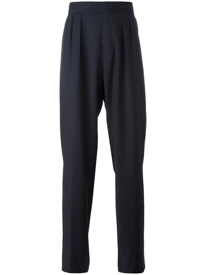Raf Simons Wide-legged Pleated Trousers - Blue