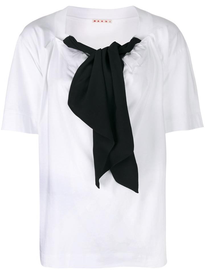 Marni Bow Detail Blouse - White