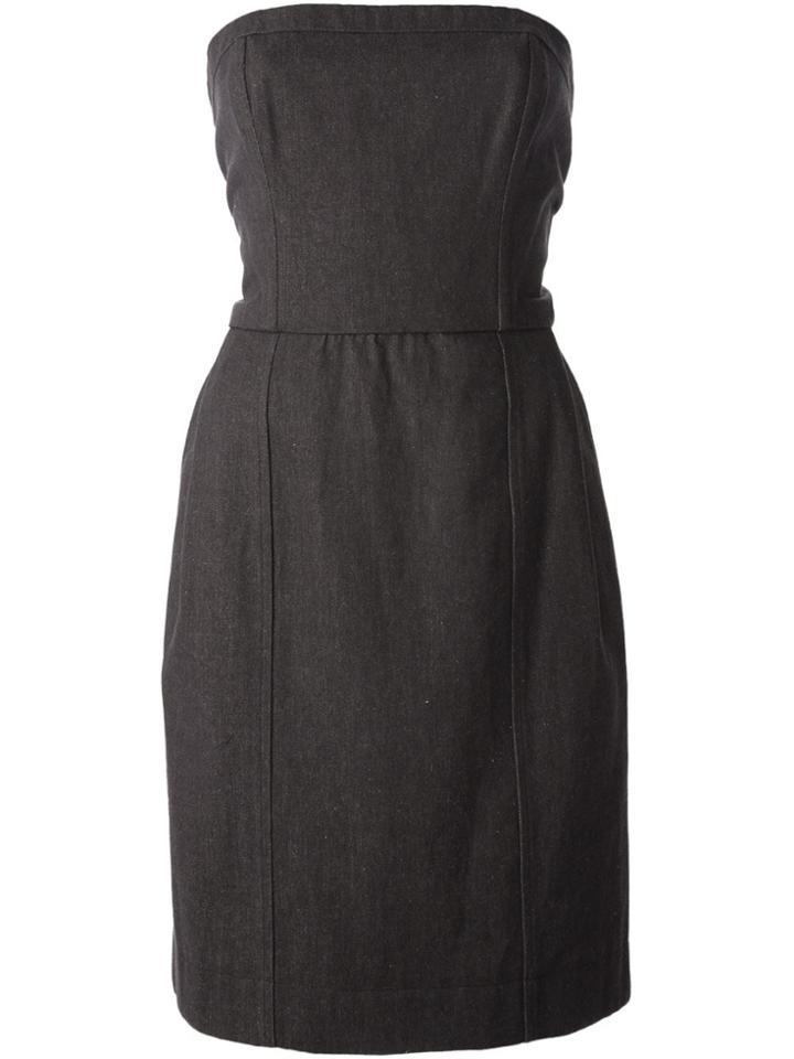 Yves Saint Laurent Vintage Strapless Dress - Grey