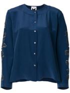 Sadie Williams Collarless Shirt - Blue