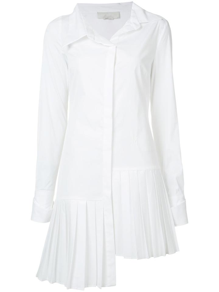 Monse Long-sleeve Shirt Dress, Women's, Size: 4, White, Cotton/polyurethane