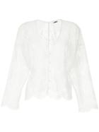 H Beauty & Youth Patterned Blouse - White