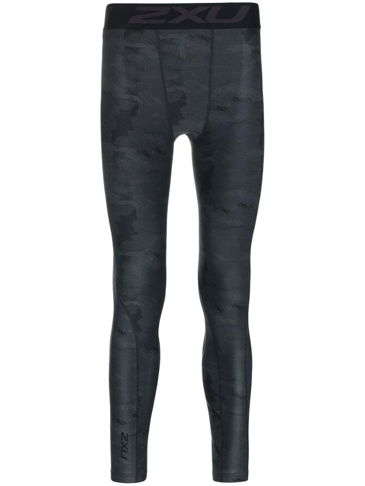 2xu Accelerate Print Compression Leggings - Grey