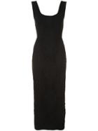 Sophie Theallet - Fitted Knit Dress - Women - Silk/polyamide/polyester - L, Black, Silk/polyamide/polyester