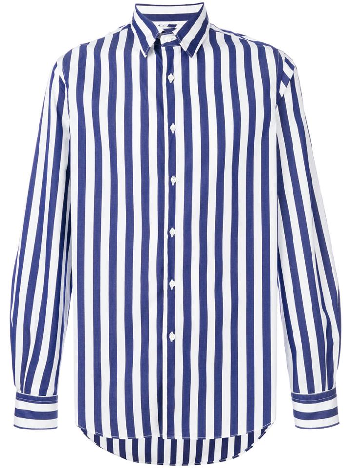 Aspesi Wide Striped Shirt - Blue