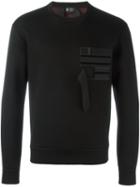 No21 Chest Detail Sweatshirt, Men's, Size: Medium, Black, Cotton/polyester/spandex/elastane/viscose