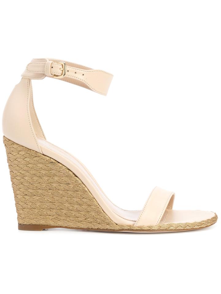 Stuart Weitzman Wedged Sandals - Nude & Neutrals