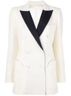 Blazé Milano 'resolute' Blazer, Women's, Size: 38, White, Silk/cupro/viscose/virgin Wool