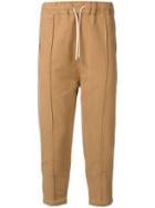 Drôle De Monsieur Cropped Track Pants - Neutrals