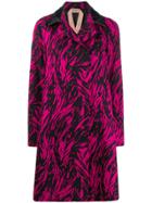 Nº21 Animal Print Double-breasted Coat - Black