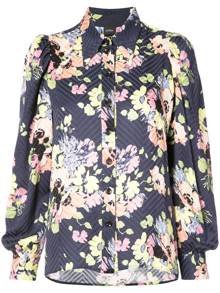 Jill Stuart Isabelli Floral Blouse - Blue