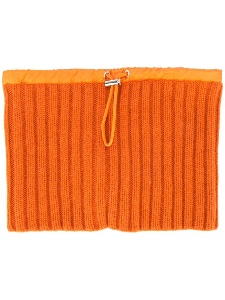 Sacai Ribbed Knit Snood - Yellow & Orange