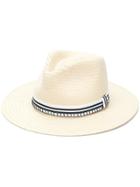 Rag & Bone Straw Fedora Hat - Nude & Neutrals