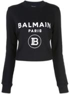 Balmain Logo Printed Jumper - Black