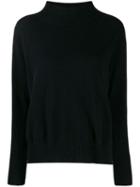 Twin-set Relaxed Fit Mock Neck - Black