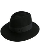 Maison Michel Logo Plaque Hat - Black
